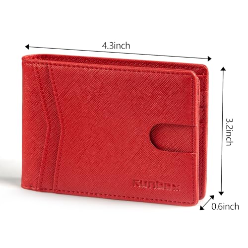 RUNBOX Wallet for Men and Women Slim Rfid Leather 2 ID Window With Gift Box - Image 3