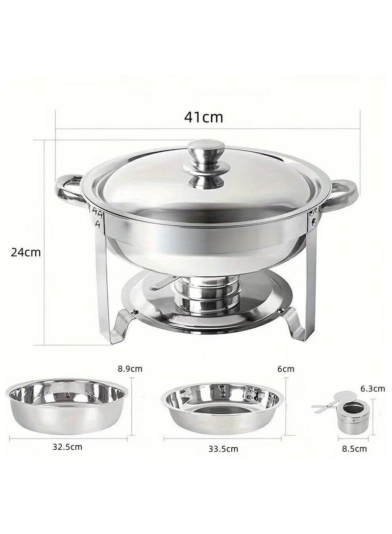 Aideli 2 Pack Stainless Steel Chafing Dish Buffet Set 4.5L – Food Warmers with Lids & Holders for Parties, Catering, Weddings - Image 5