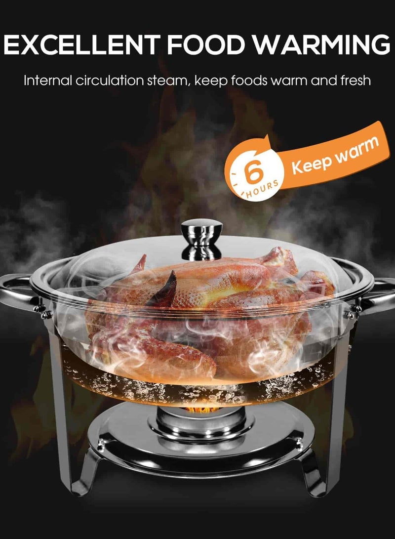 Aideli 2 Pack Stainless Steel Chafing Dish Buffet Set 4.5L – Food Warmers with Lids & Holders for Parties, Catering, Weddings - Image 3
