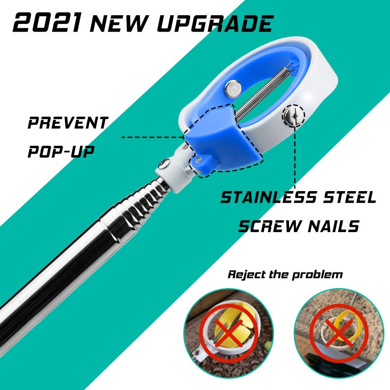 prowithlin Golf Ball Retriever, Golf Balls Retriever Telescopic for Water with Spring Release-Ready Head, Balls Retriever Tool Golf with Locking Clip, Grabber Tool, Golf Accessories Golf Gift for Men (Blue, 9ft) - Image 3