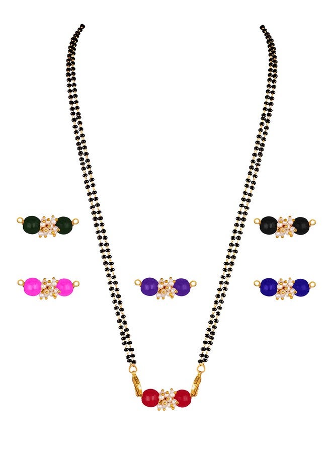 JFL قلادة خرز متعددة الألوان من JFL-Jewellery for Less، ذهبية اللون، قابلة للتغيير مع سلسلة ذهبية سوداء مزينة بالخرز، مثالية لعيد الحب. - Image 3