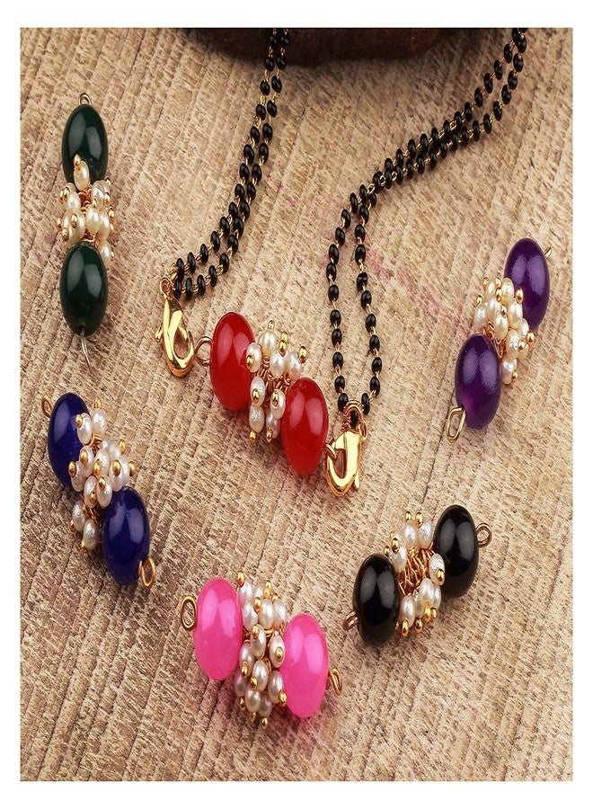 JFL قلادة خرز متعددة الألوان من JFL-Jewellery for Less، ذهبية اللون، قابلة للتغيير مع سلسلة ذهبية سوداء مزينة بالخرز، مثالية لعيد الحب. - Image 2