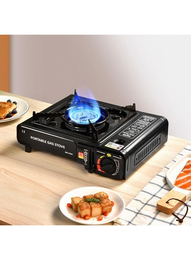 DEXO موقد بوتان محمول كلاسيكي – 1 موقد، قابل للتعديل 7650 وحدة حرارية بريطانية، موقد غاز للتخييم مع حقيبة حمل، مصنوع من الألمنيوم والفولاذ الخفيف، للسفر في الهواء الطلق، النزهات والطهي في حالات الطوارئ - Image 4