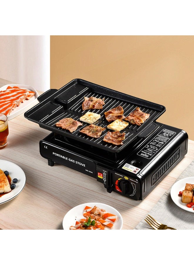 DEXO موقد بوتان محمول كلاسيكي – 1 موقد، قابل للتعديل 7650 وحدة حرارية بريطانية، موقد غاز للتخييم مع حقيبة حمل، مصنوع من الألمنيوم والفولاذ الخفيف، للسفر في الهواء الطلق، النزهات والطهي في حالات الطوارئ - Image 2