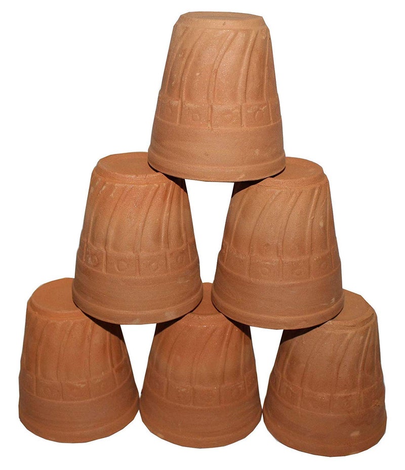 odishabazaar Clay Lassi set ( Brown ) - Set of 6 - Image 4