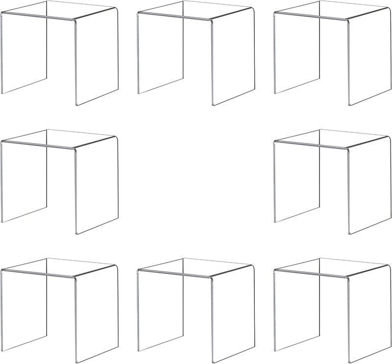 TPGP حامل عرض مربع شفاف من آي هوم كوكير - مجموعة من 8 (5x5x5 بوصة) - Image 1