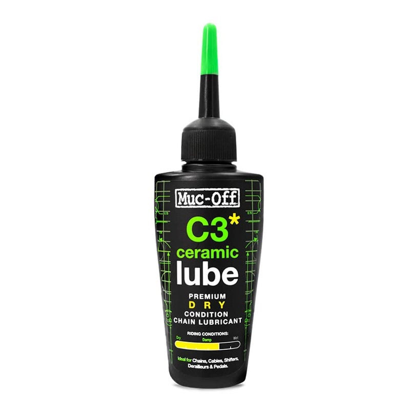 Muc Off Muc-Off C3 Ceramic Dry Chain Lube, 50 Milliliters - Premium Bike Chain Lubricant with UV Tracer Dye - Formulated for Dry and Dusty Weather Conditions, Green - Image 2