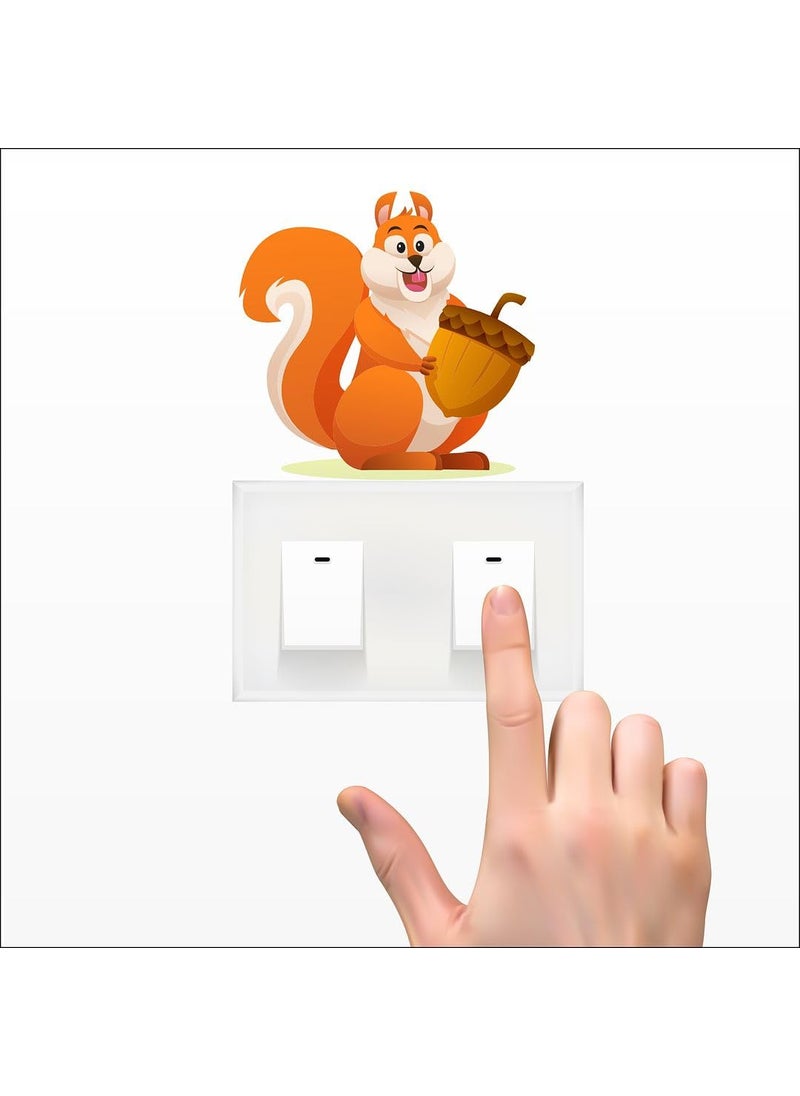 CVANU CVANU Set of 15 Animal Picture Printed on Vinyl Sticker for Switch Board Sticker Decal 21inchX50inch_S388  - Image 3