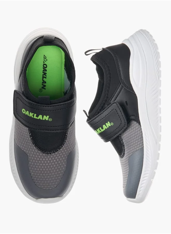 Oaklan by Shoexpress Boys Pull Tab Detail Sports Shoes with Hook and Loop Closure