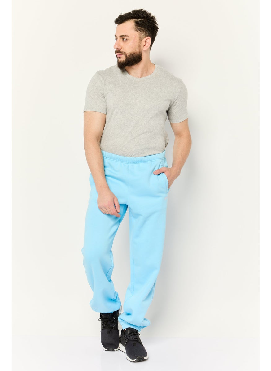 ESPRIT Men Brand Logo Drawstrings Sweatpants, Pastel Blue  - Image 4