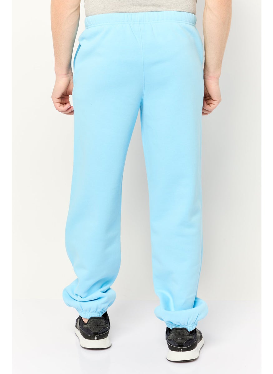 ESPRIT Men Brand Logo Drawstrings Sweatpants, Pastel Blue  - Image 3