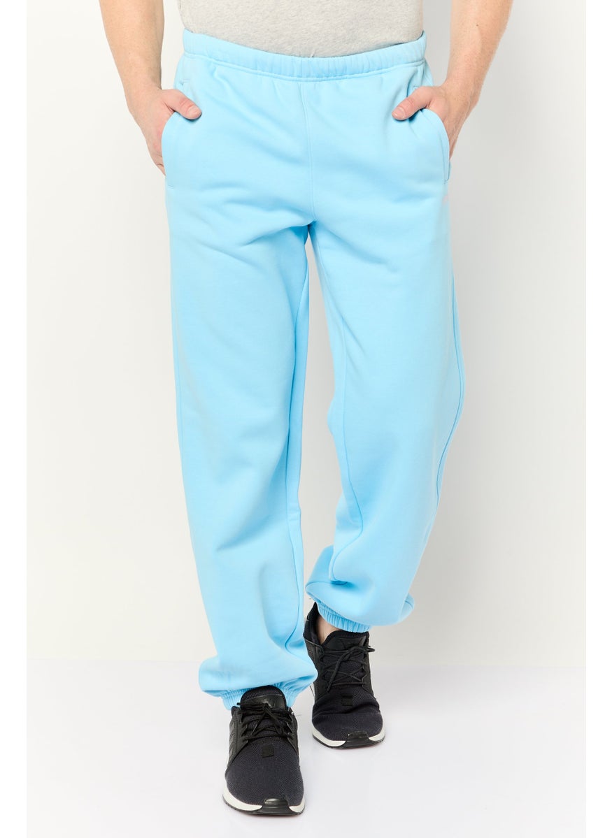 ESPRIT Men Brand Logo Drawstrings Sweatpants, Pastel Blue  - Image 1