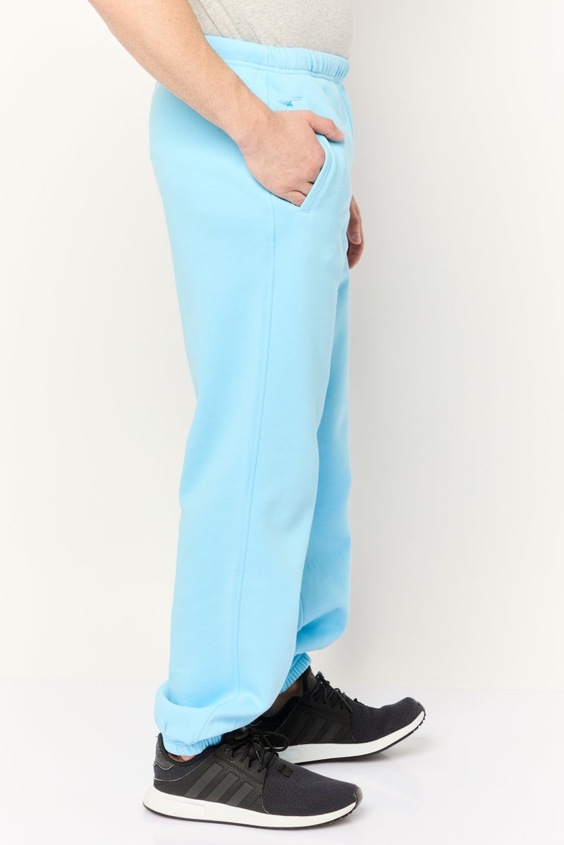 ESPRIT سروال رياضي بسحب الحبل للرجال بشعار العلامة التجارية، أزرق باهت - Image 4