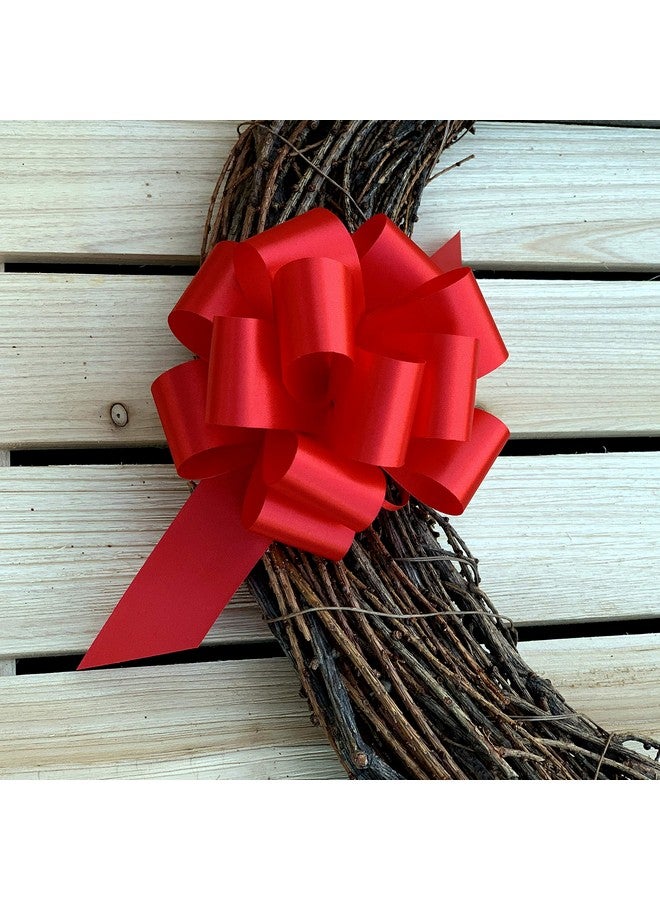 GiftWrap Etc. Red Christmas Gift Pull Bows 5" Wide Set Of 10 Valentine'S Day President'S Day Gift Bows Wreath Gift Basket Presents Birthday Memorial Day Fundraiser Decoration 4Th Of July - Image 3