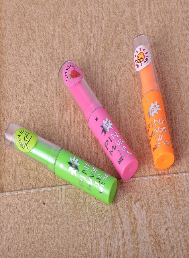 بينر مجموعة أحمر شفاه بينر متعددة الألوان الوردية، 3 قطع - Image 1