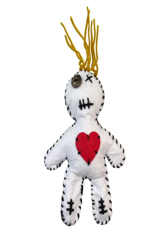 Stitch-Witch 6.2" Handmade Peace & Harmony Poppet Voodoo Doll for Happy Couple/Marriage Communication/Protection/Halloween Decor (Dark Golden Blonde Hair) - Image 5