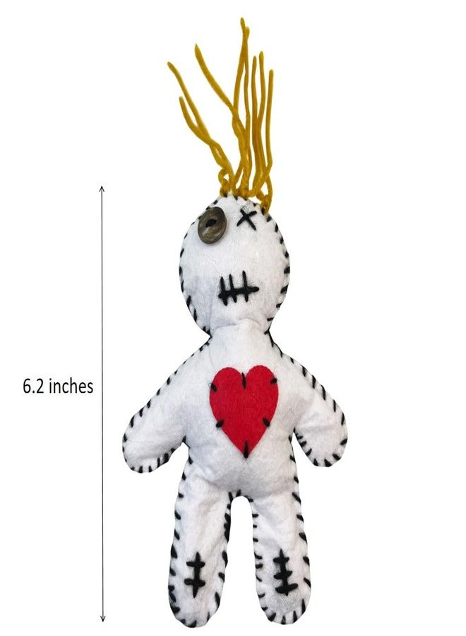 Stitch-Witch 6.2" Handmade Peace & Harmony Poppet Voodoo Doll for Happy Couple/Marriage Communication/Protection/Halloween Decor (Dark Golden Blonde Hair) - Image 2