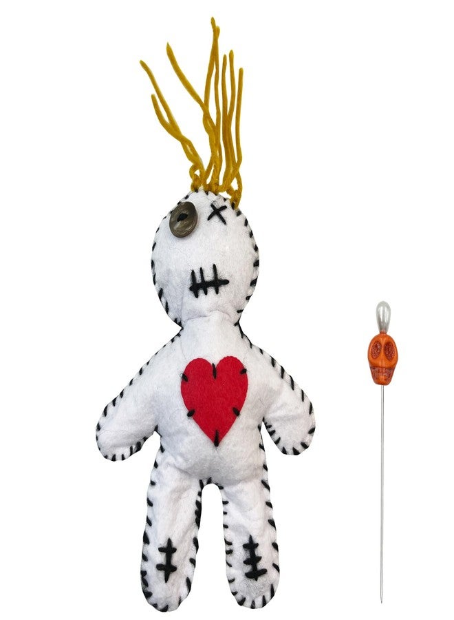 Stitch-Witch 6.2" Handmade Peace & Harmony Poppet Voodoo Doll for Happy Couple/Marriage Communication/Protection/Halloween Decor (Dark Golden Blonde Hair) - Image 1