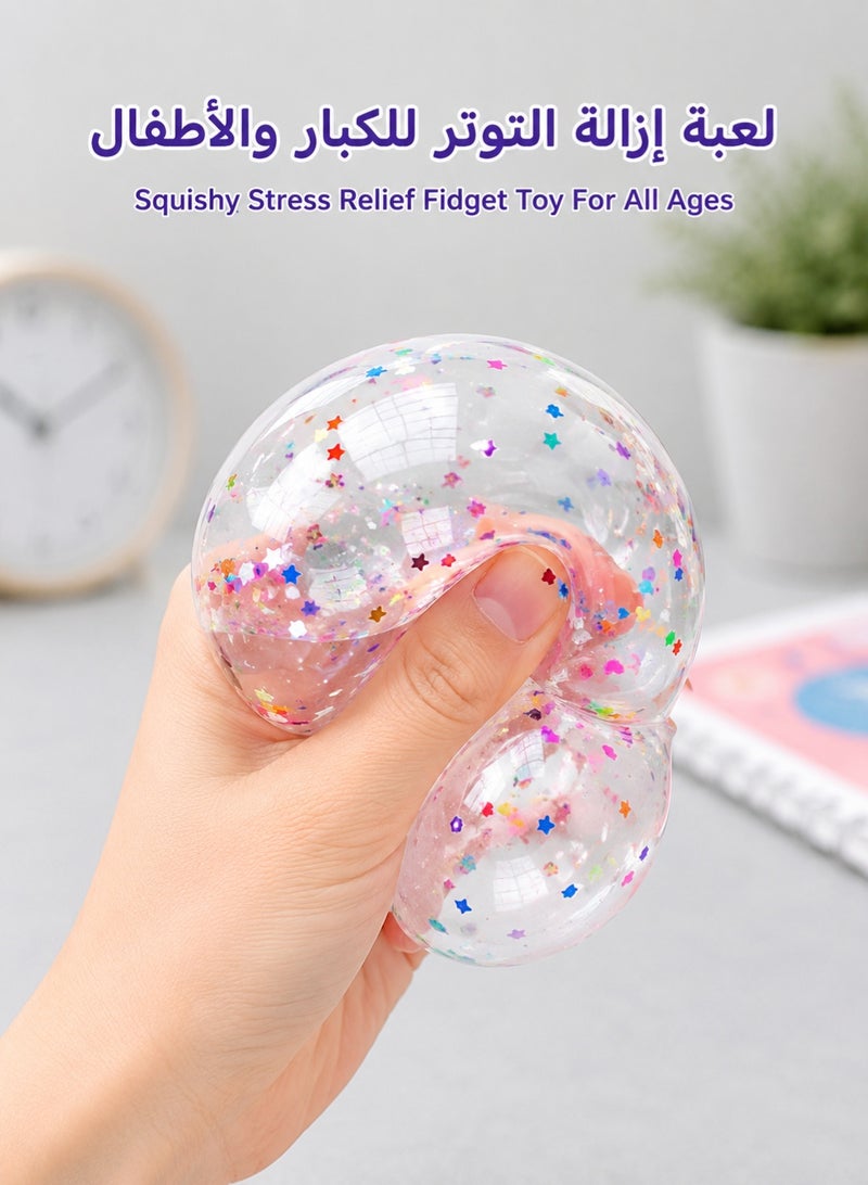 All In One Nano Bubble Tape Kit, DIY Squishy Bubble Maker Fidget Toy with 2 Rolls 3M White & Purple Nano Double Sided Tape, Balloon Pump, 10 Straws, 12 Glitter Stickers & Clamps, Multipurpose Craft Stress Relief Gift for Kids & Adults - Image 4
