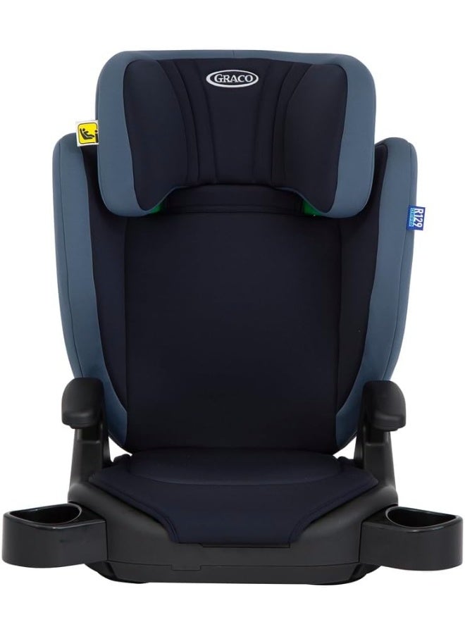 Graco Junior Maxi i-Size R129 Height Adjustable Armrests and Headrest, Lightweight with Drink Holder, 3.5-12 Years (100-150 cm), Height Adjustable Armrests and Headrest, Lightweight, with Drink - Image 1