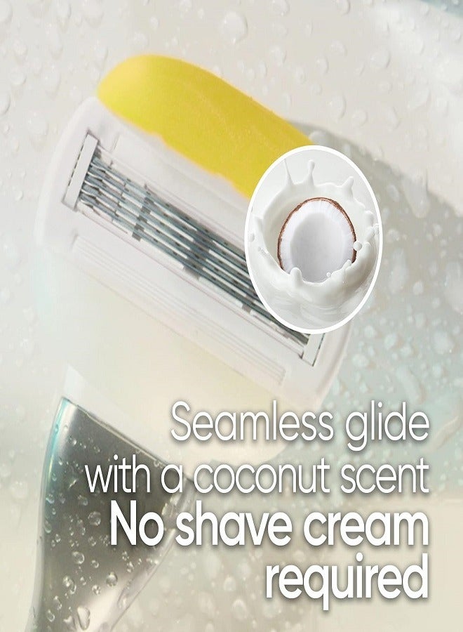 Gillette Venus ComfortGlide Women's Razor Blade Refills, 4 Count, Infused with Olay Coconut Scent - Image 5