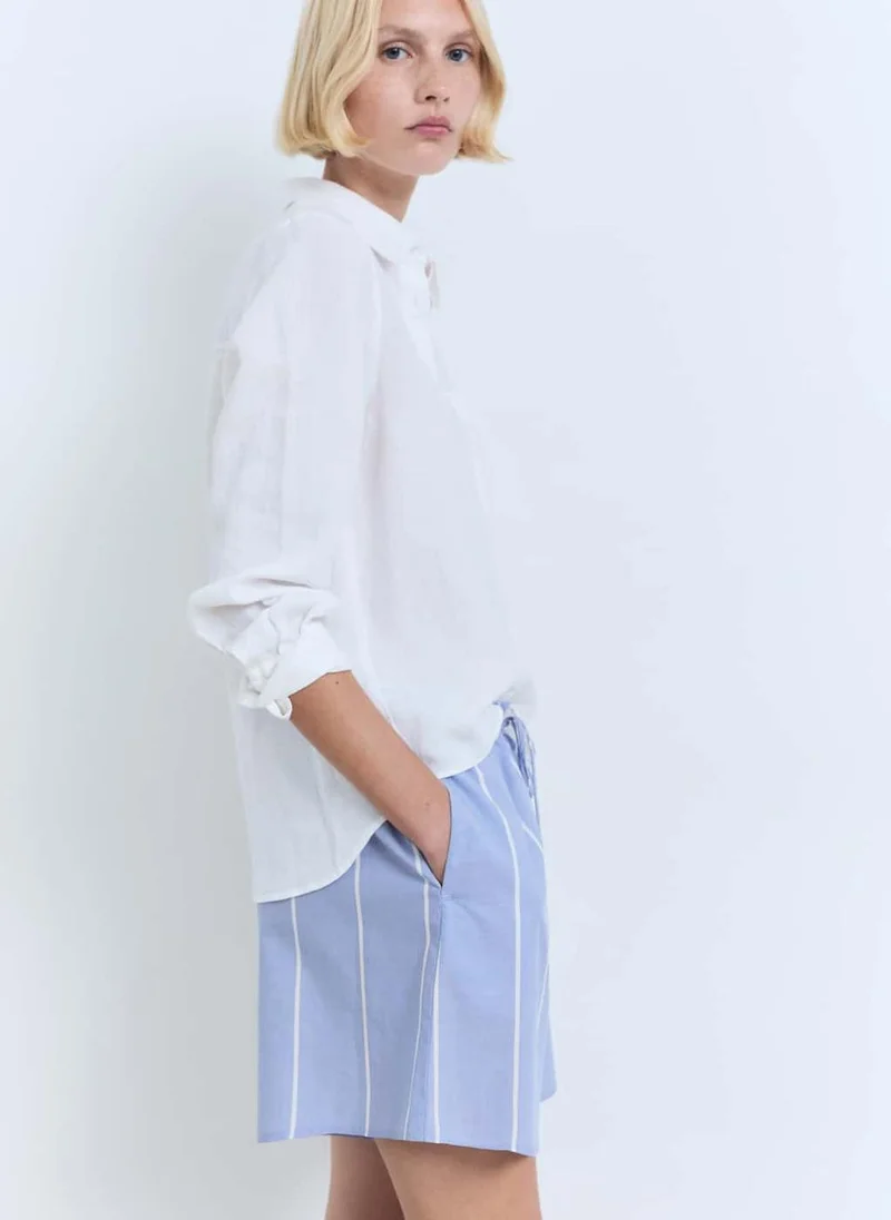 مانجو شورت قطن مخطط