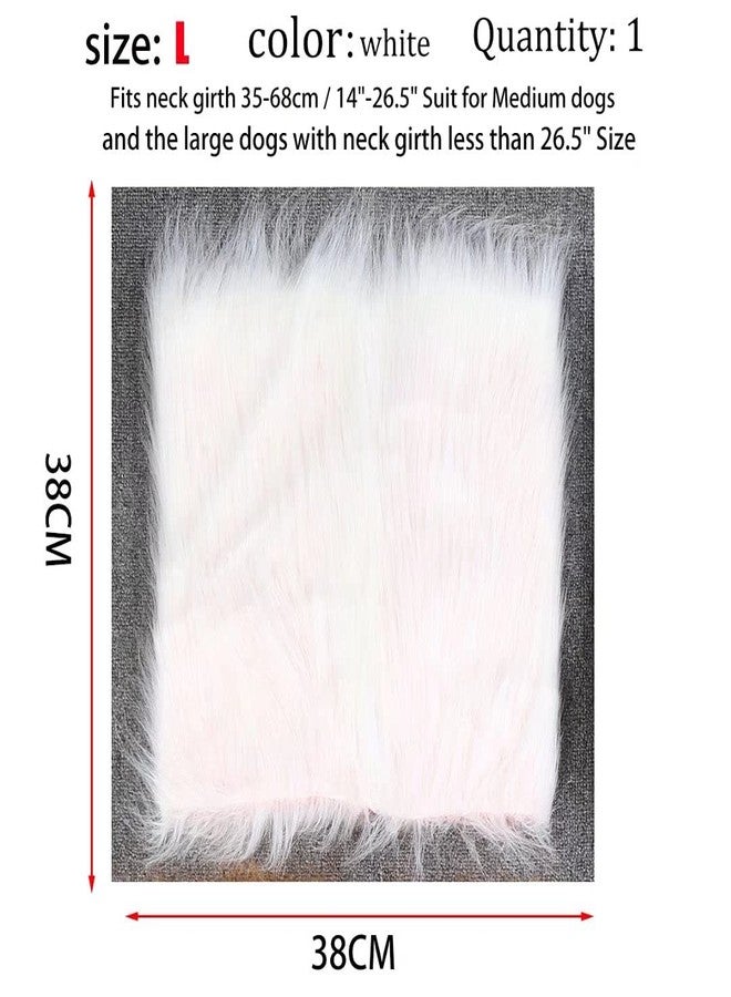 qiaoniuniu Funny Dog Costume, Lion Mane Wig for Dog Halloween Christmas Dress Up (Color:White, Size: Large) - Image 5