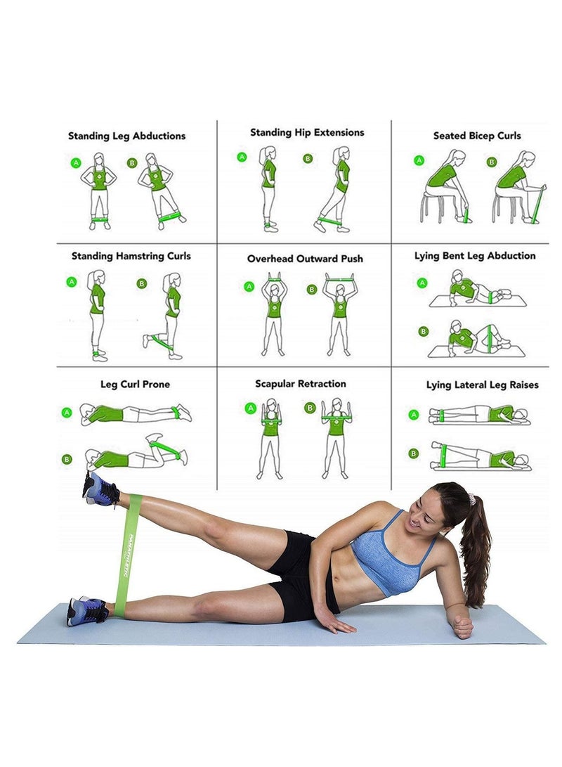 Generic 6Pcs Resistance Bands Exercise Bands for Woman Yoga Resistance Loop Bands for Legs and Butt Workout Bands for Home GYM Fitness 5 Set with Bag, Black,Red,Blue,Yellow,Green - Image 3