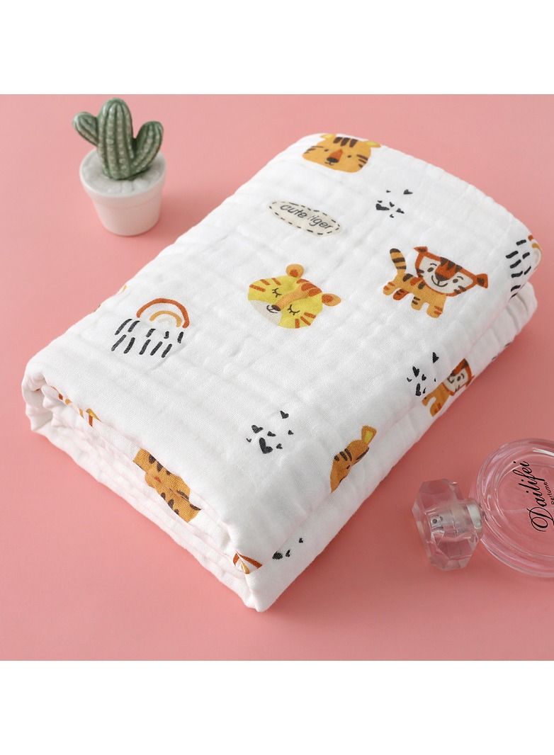 منشفة استحمام مطبوعة برسومات كرتونية من القطن النقي