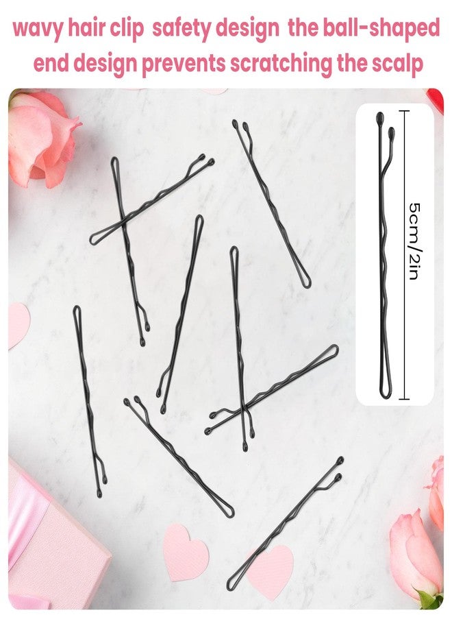 HCYPCV Black Bobby Pins, Reusable Invisible Wave Anti-Slip Hair Clips with Storage Case, for Women, Girls, and Children (Black -01) - Image 2