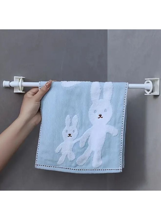 8 قطع حلقات تعليق حائطية بيضاء قابلة للدوران 360 درجة مع حوامل قابلة للتعديل بدون حفر - Image 4