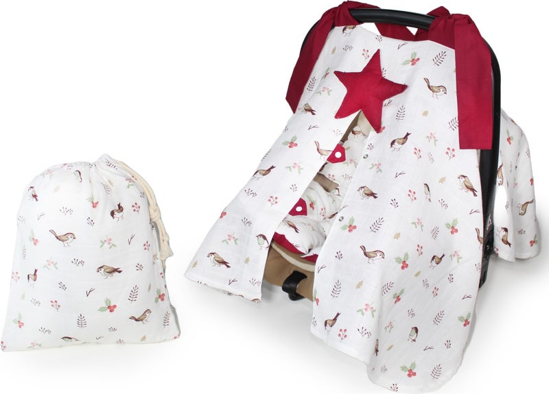 Atölye Eda Muslin Stroller Cover Cushion Pouch 3 Pieces - Image 1