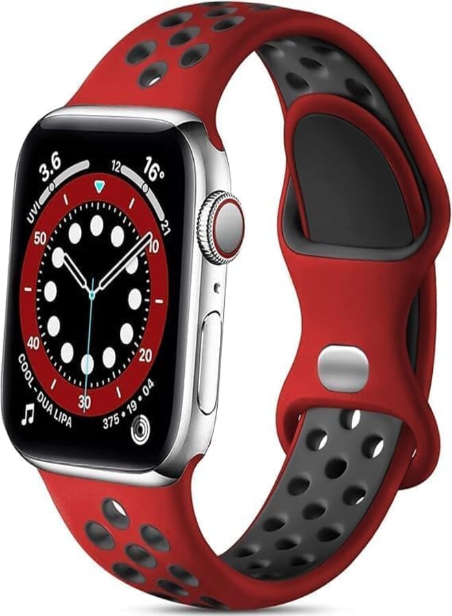Next Next Store Sport Watch Band Compatible with iWatch 38mm 40mm 41mm Women Men, Breathable Soft Silicone Replacement Strap for iWatch 1 to 9