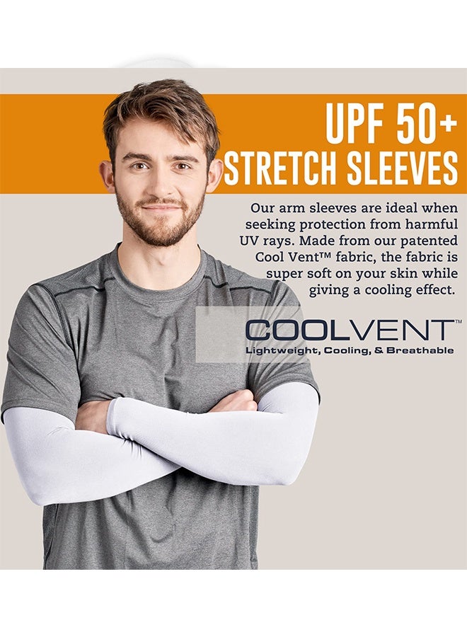 Generic UV Sun Protection Arm Sleeves - 3 Pack Compression Arm Sleeve, UV Arm Sleeves Men, Women - Golf Cooling Sleeves (White)  - Image 2