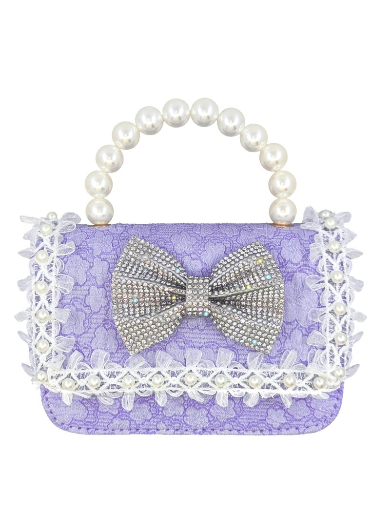 SYOSI Toddler Gifts Kids Purse for Little Girls Princess Handbags with Pearl Handle Crossbody Shoulder Bag Gift for Birthday Gift Kids Purses Little Girls Wallet Crossbody Bag for Children - Image 1