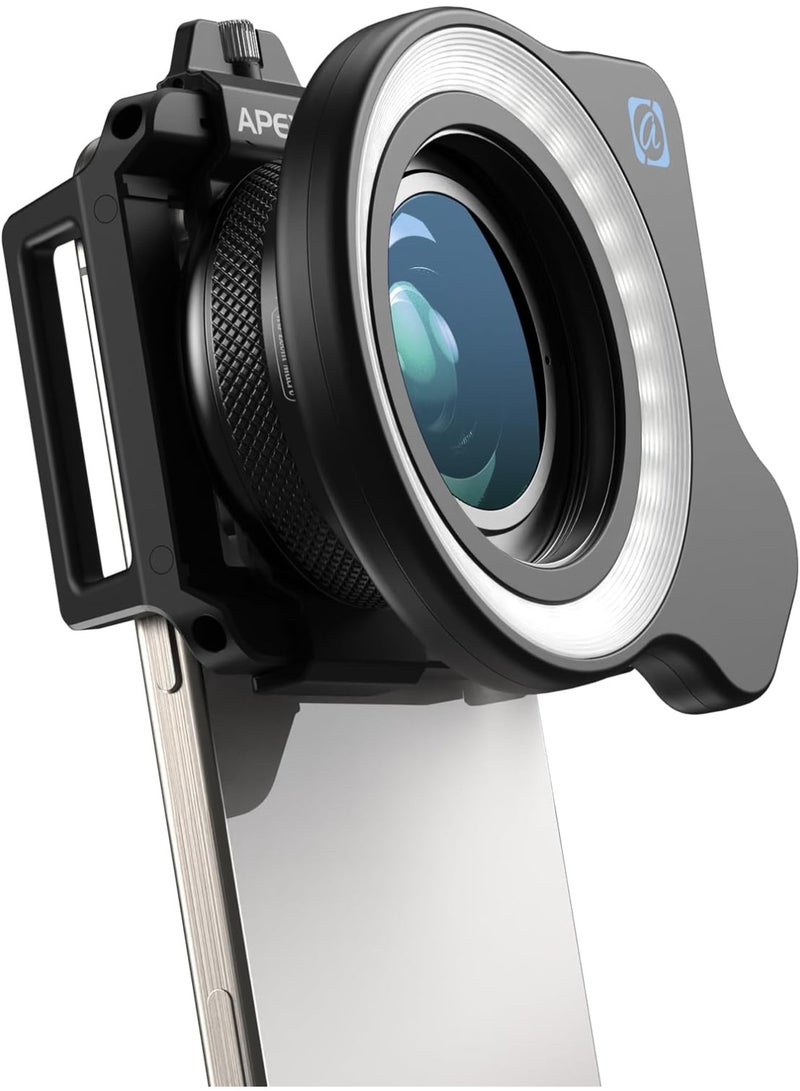 آبيكسل عدسة ماكرو ١٠-٢٠ ضعفًا لهواتف iPhone وAndroid | طقم عدسات تصوير عالية الدقة مع مشبك عالمي وإضاءة تعبئة ٤٥ وضعًا | تصوير مُقرّب للحياة الساكنة، والحشرات، والنباتات، والمجوهرات، والطعام، والأشياء الصغيرة - Image 1