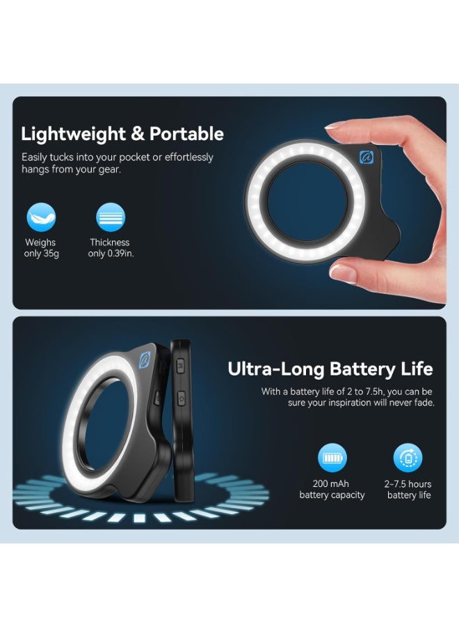 آبيكسل عدسة ماكرو ١٠-٢٠ ضعفًا لهواتف iPhone وAndroid | طقم عدسات تصوير عالية الدقة مع مشبك عالمي وإضاءة تعبئة ٤٥ وضعًا | تصوير مُقرّب للحياة الساكنة، والحشرات، والنباتات، والمجوهرات، والطعام، والأشياء الصغيرة - Image 4