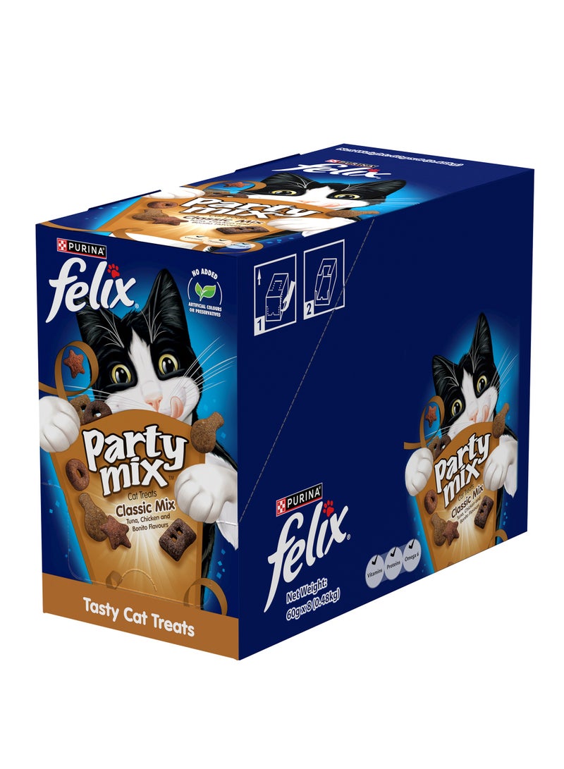 Purina Felix Felix Party Mix Classic Mix Cat Treats 8 x 50g  - Image 4