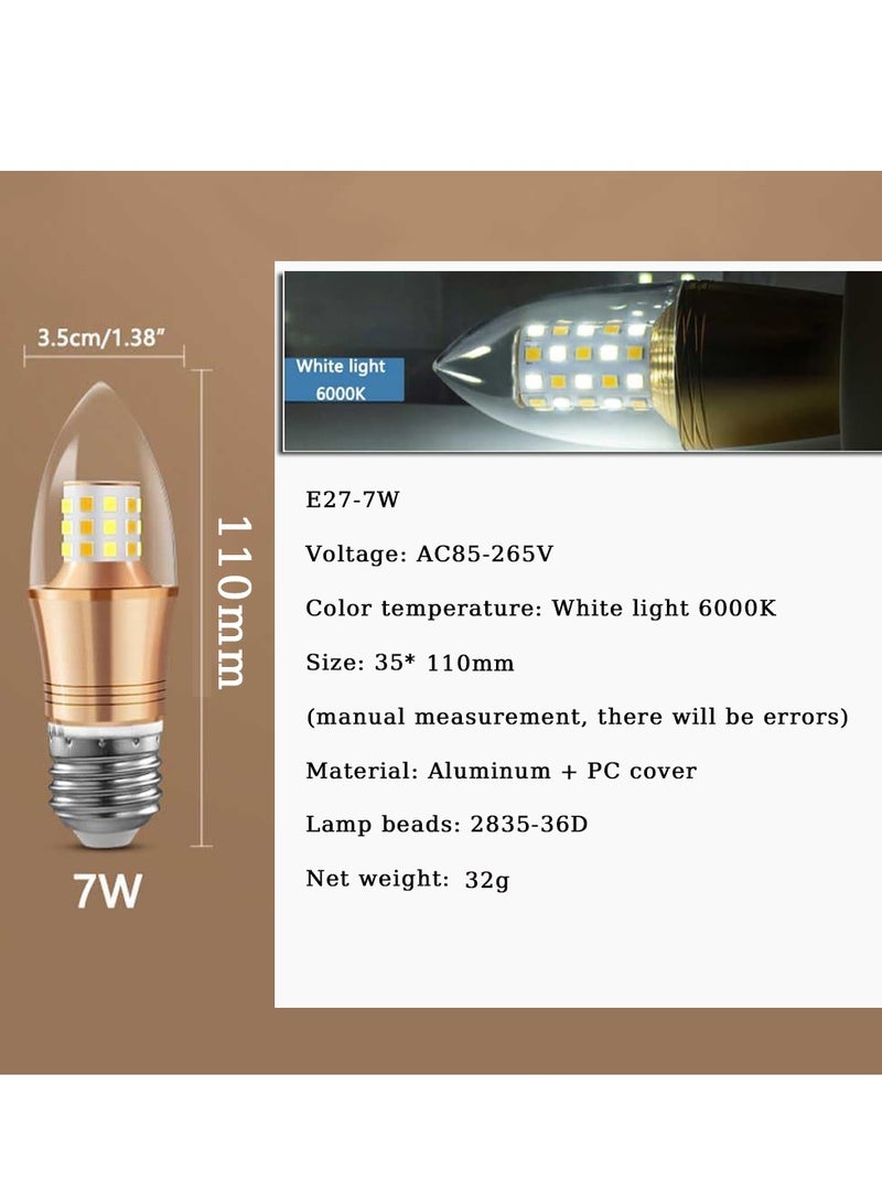 SYOSI 10 Pack Super Bright E27 LED Corn Bulbs, E27 Warm White Led Bulb 3000K, No Flicker, No Dimmable, 1200LM Energy Saving Three-Color Lighting Lamp for Table Lamp, Floor Lamp, Ceiling Lamps - Image 5