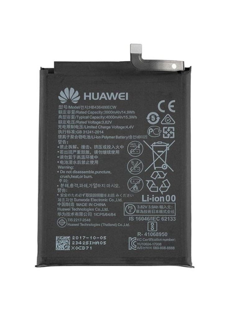 4000mAh Replacement Battery for Huawei Mate 10, Mate 10 Pro, Mate 20, Mate 10X, P20 Pro, Honor 20 Pro, View 20 (V20), Nova 5Z, and 5i Pro – High-Capacity Internal Lithium-Ion Battery with Fast Charging Support, Long Life, Overcharge & Heat Protection – OEM-Compatible – Black - Image 1