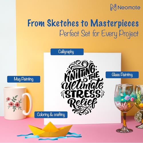 Neomate 24 Pcs Dual-Tip Acrylic Markers Set | Non-Toxic Art Supplies for Kids & Adults | Brush and Fine Tips for Drawing & Sketching | Includes Carry Case for Easy Storage | Ideal for Coloring Books - Image 3