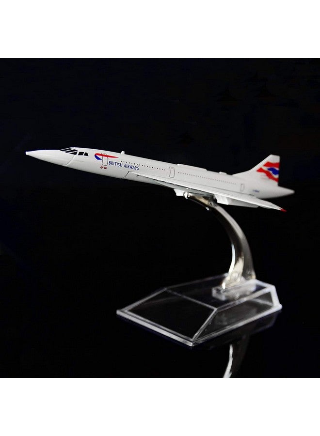 Toytle British Airways Concorde Diecast Alloy Metal Aircraft Aeroplane Model (16 Cm) - Multicolor - Image 1