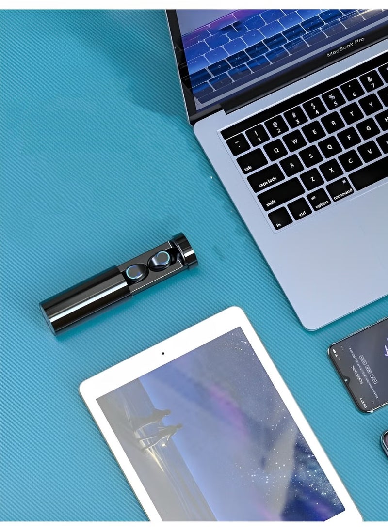 REOCLE Wireless Earbuds Bluetooth 5.1 Headphones Wireless Charging Case with a Bright Flashlight Waterproof Stereo Earphones with LED Power Display & Touch Control & HIFI Sound Quality - Image 2