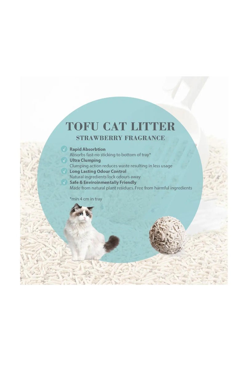بايولاين رمل القطط بيولاين توفو 7 لتر – برائحة الفراولة، تكتل طبيعي وتحكم فعال بالروائح - Image 2