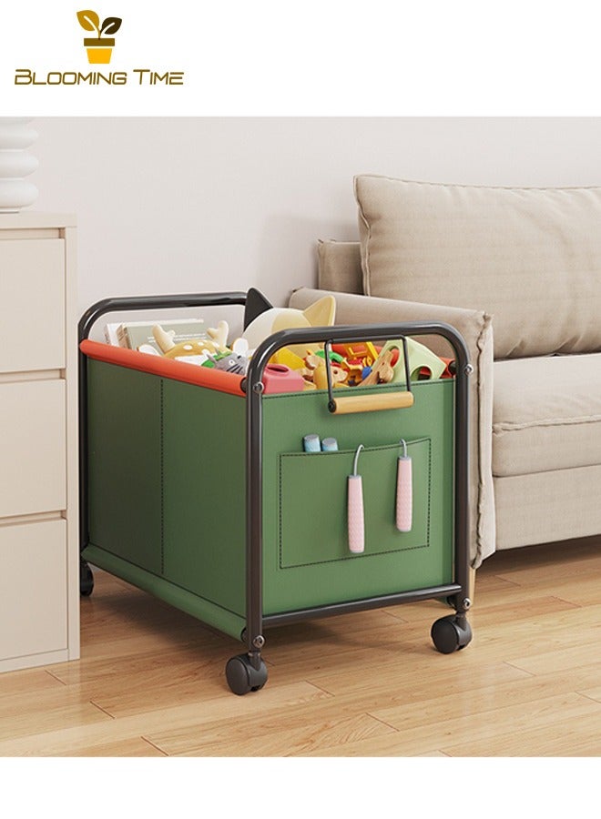 بلومنغ تايم لعبة سلة التخزين أشتات صندوق تخزين للإزالة الرف سلة غرفة نوم غرفة المعيشة سلة تخزين ذات سعة كبيرة ، الأخضر - Image 1