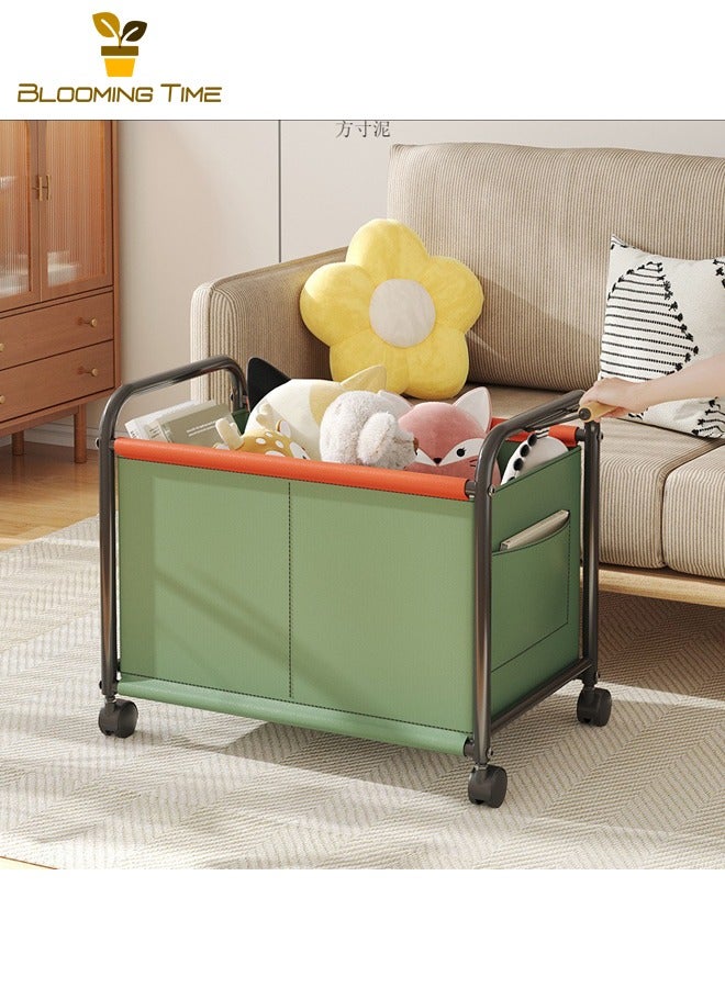 بلومنغ تايم لعبة سلة التخزين أشتات صندوق تخزين للإزالة الرف سلة غرفة نوم غرفة المعيشة سلة تخزين ذات سعة كبيرة ، الأخضر - Image 2