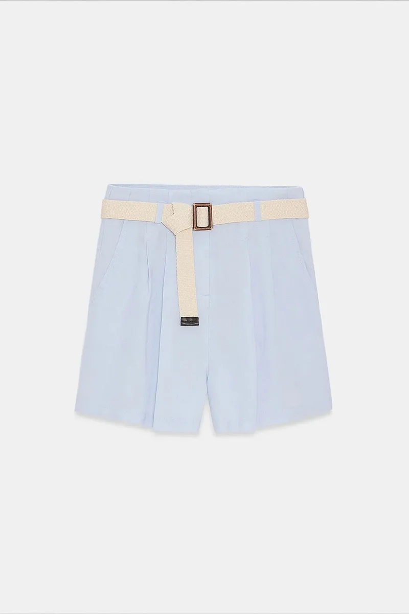 Dilvin Baby Blue DILVIN Linen Shorts for Women | Best Price UAE