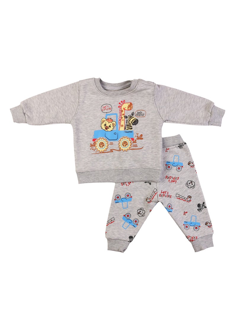 زيركون بيجامة شتوي لحديثي الولادة - 1254 - Image 1