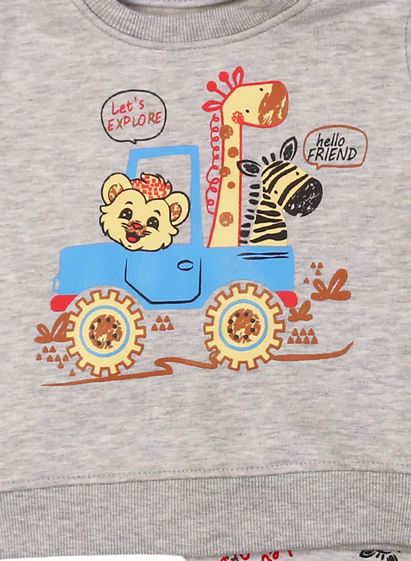 زيركون بيجامة شتوي لحديثي الولادة - 1254 - Image 2