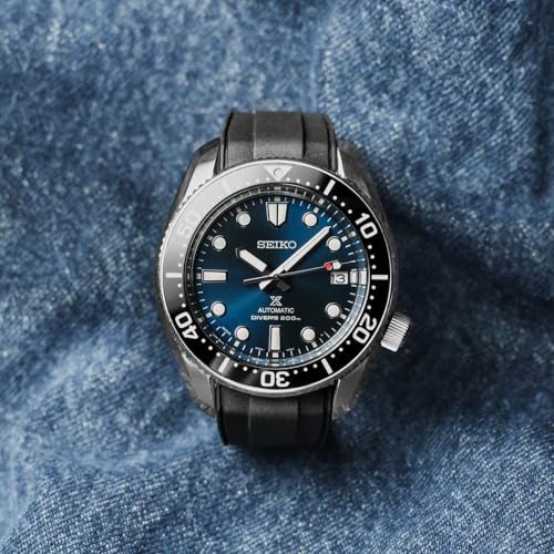 INO Design StrapXPro(SBX1A) Watch Band 20mm Rubber Curved End Dive Watch Strap Replacement for Seiko Prospex MM200/ MM200GMT Automatic Diver's watches SPB187, SPB299, SPB381,etc. (Navy Blue with Black Clasp) - Image 5